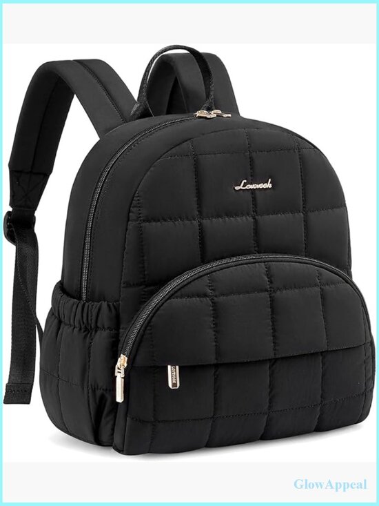 Mini Puffer Backpack with Anti-theft Pocket Lightweight Quilted Casual Daypack main image 5